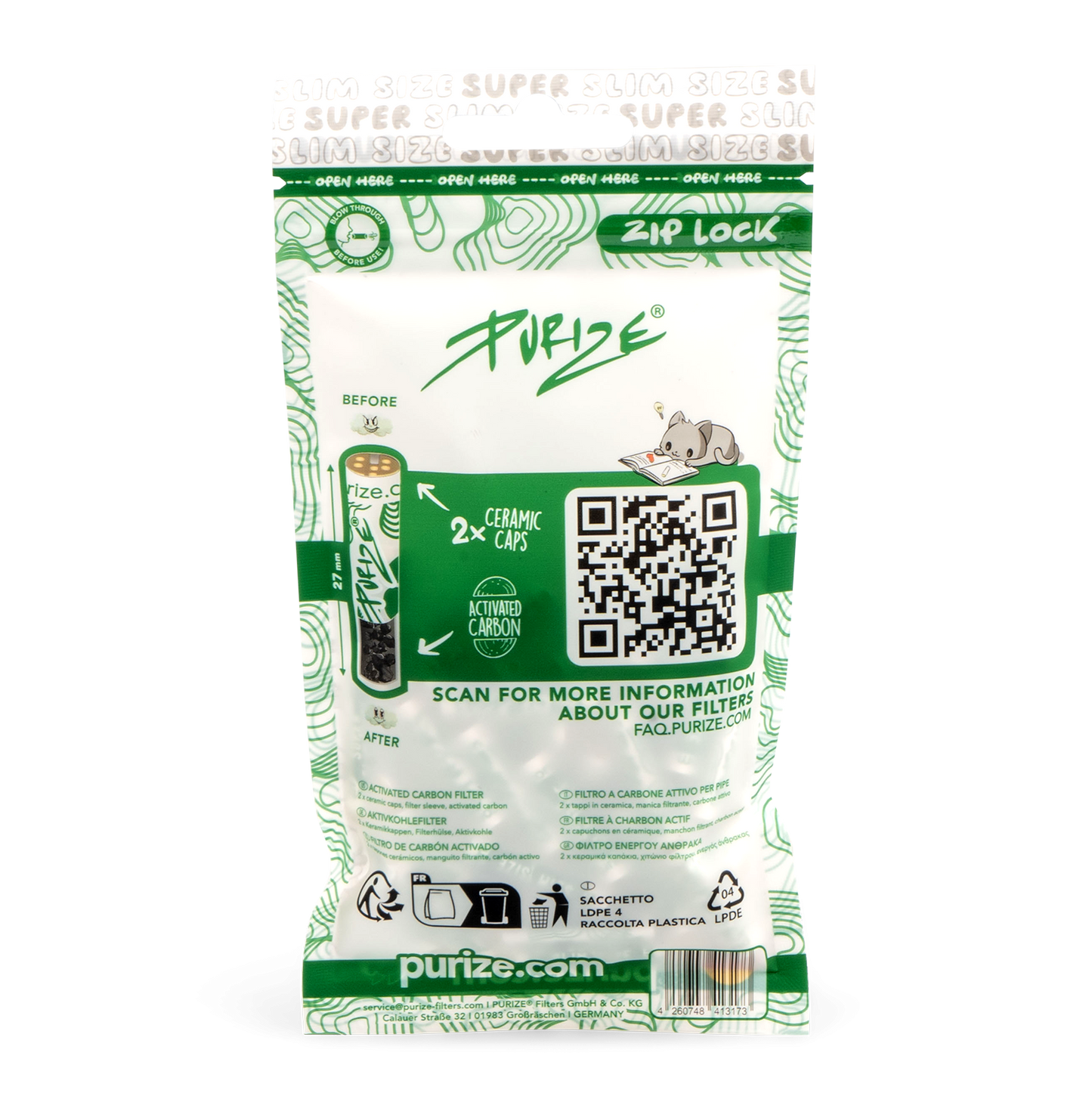 50x PURIZE® SUPER SLIM Size Filters 5mm