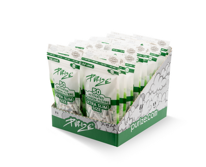 50x PURIZE® XTRA SLIM Size Filters 6mm | Box of 20 Bags