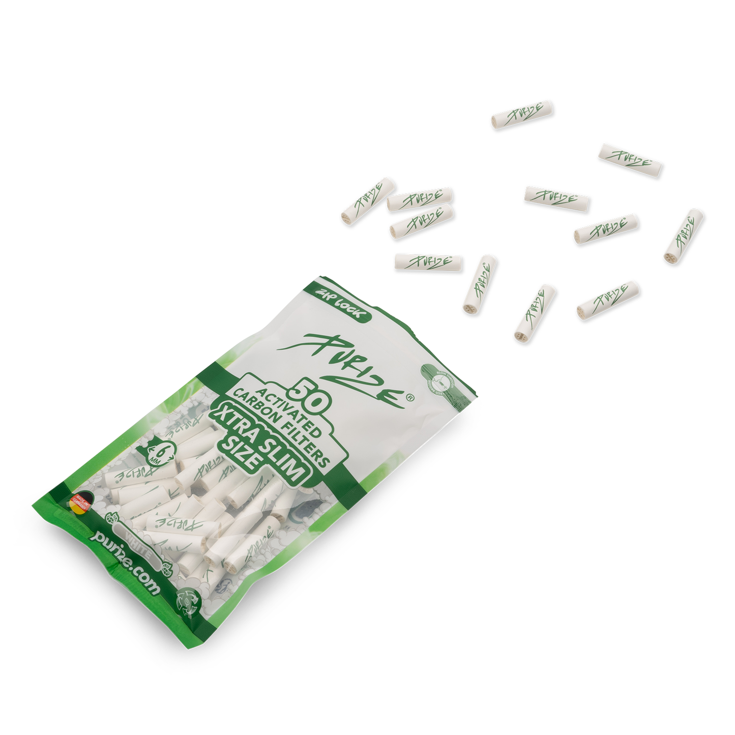 50x PURIZE® XTRA SLIM Size Filters 6mm