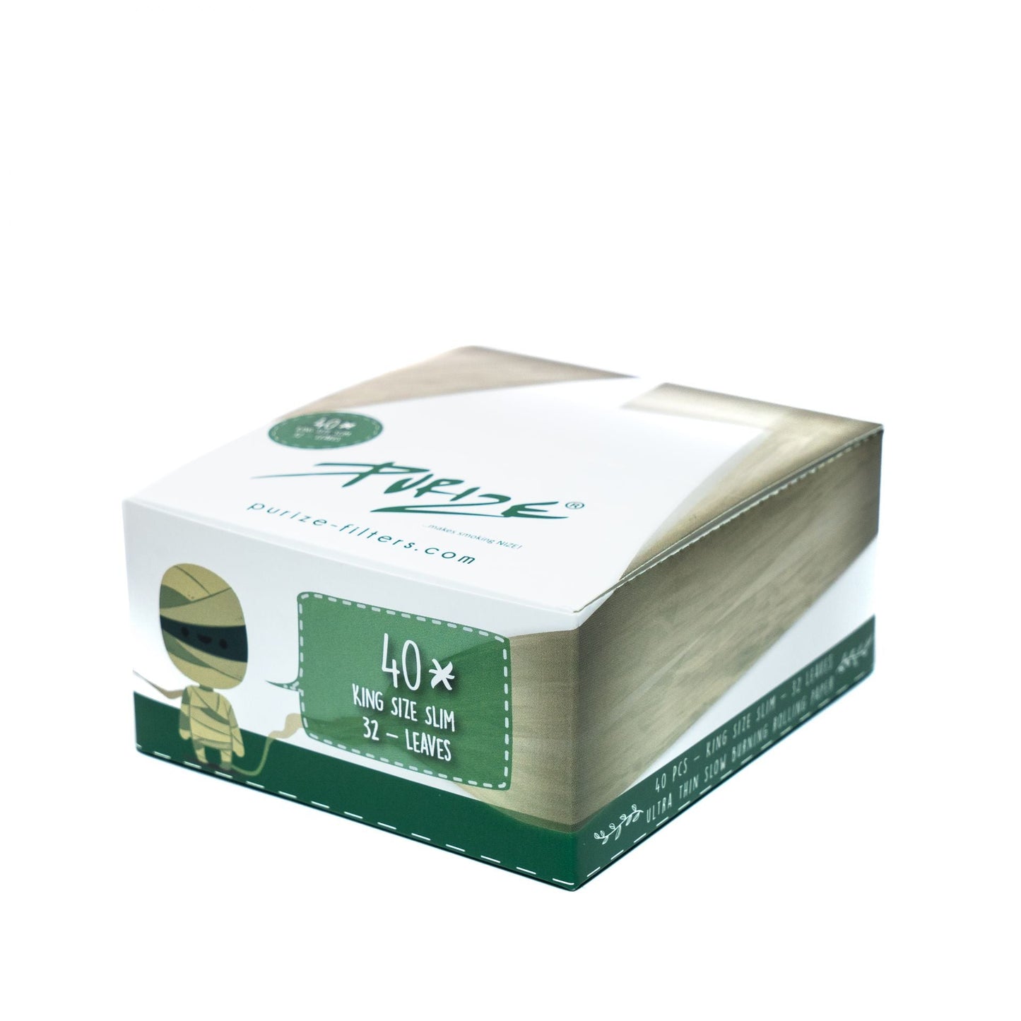 PURIZE® King Size Slim Papers | 32 Papers - Brown Box