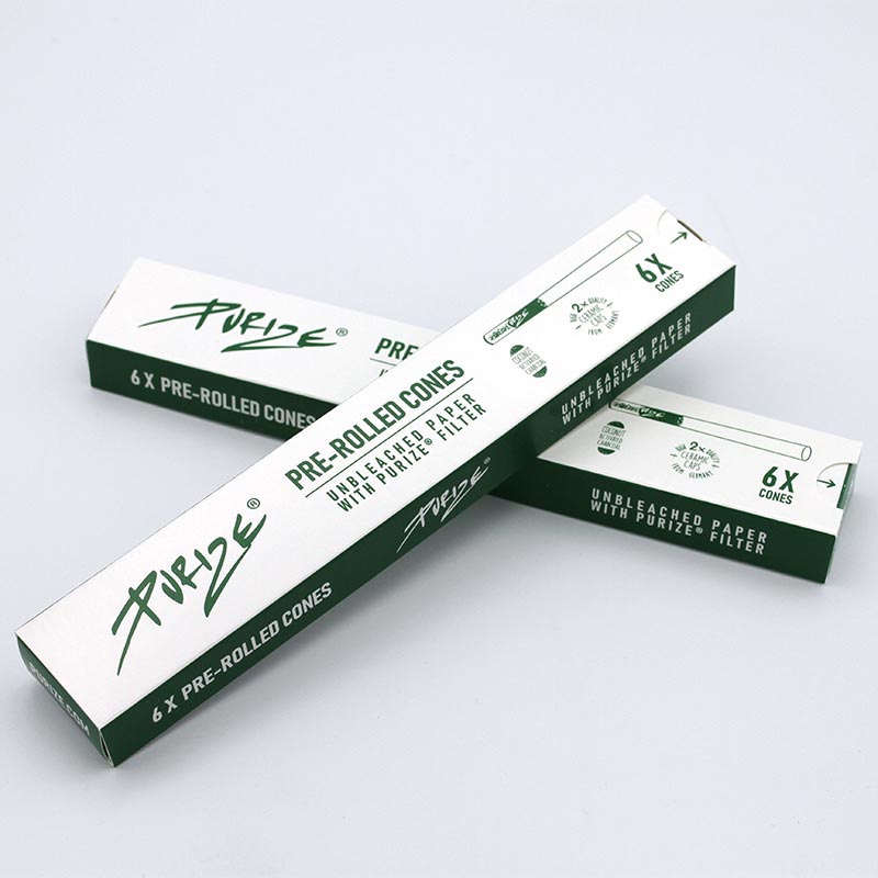 PURIZE® 6 Pre-rolled Cones w/ Carbon Filter | Box (20x 6 cones)