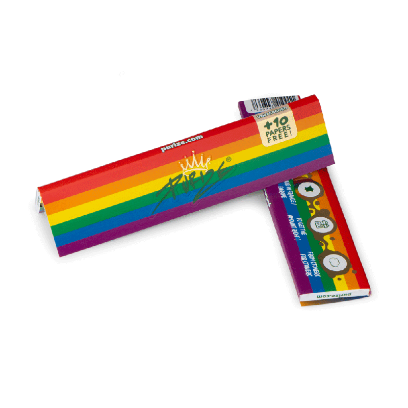 PURIZE® King Size Slim Papers | 32 Papers - Rainbow Box