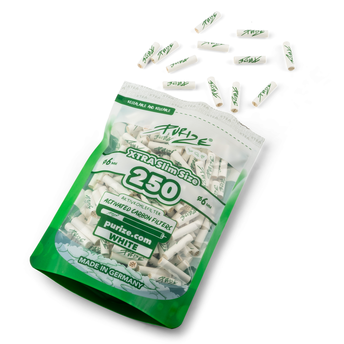 250x PURIZE® XTRA SLIM Size Filters 6mm