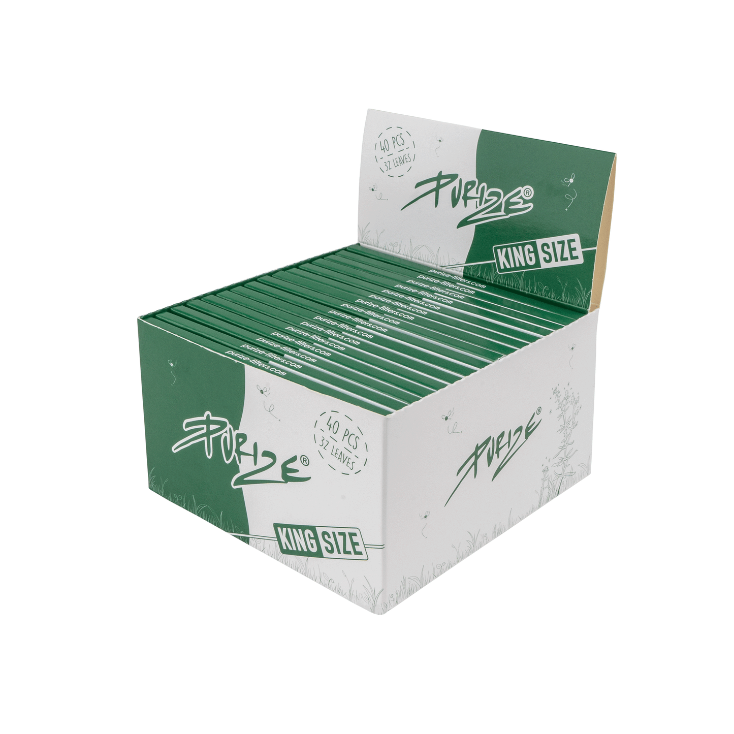 PURIZE® King Size Wide Papers | 32 Papers - Box