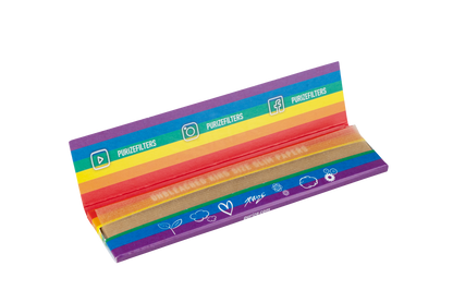 PURIZE® King Size Slim Papers | 32 Papers - Rainbow Box